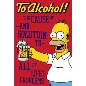  The Simpsons Alcohol Homer Beer Quote TV Poster 24 x 36 