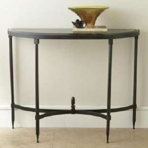  FLUTED IRON DENILUNE CONSOLE