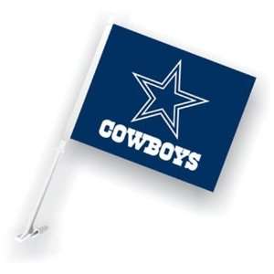   NIB Dallas Cowboys NFL 2 Car Flags & Wall Brackets