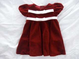 Valentine Dress Bonnie Baby 24 months EUC Red Infant FS  
