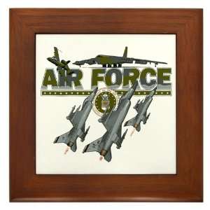  Framed Tile US Air Force with Planes and Fighter Jets with 