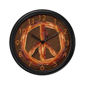  Peace Of Bacon Humor Wall Clock by  Everything 