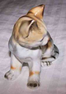 Vintage Bone China TABBY CAT FIGURINE * GIFTCRAFT * 4  