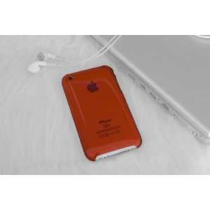  Clear Red Hard Case Back Cover for iPhone 3G / 3GS 