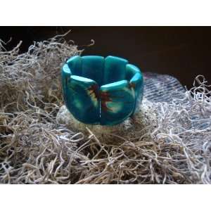 Tagua Nut Braselet Turquoise,handmade jewelry