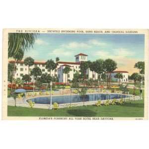   Postcard The Riviera Hotel Daytona Beach Florida 