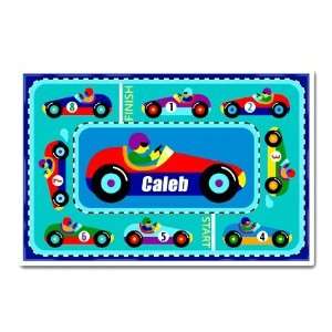   Vroom Personalized Laminated Race Track Placemats   Two Pc Set Baby