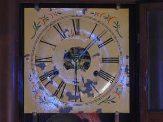 Vintage Antique Daniel Pratt Wooden Wall Ogee Clock Weight Driven 