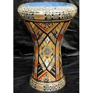   Large Mosaic Drum Doumbek Darbuka Tabla Free Case Musical Instruments