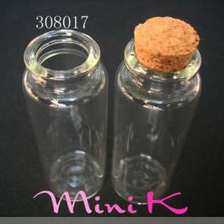 500p Clear Glass Bottle Vial Cork 40ml 308017  
