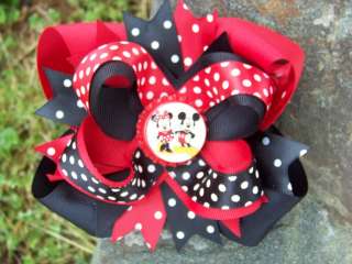 MINNIE & MICKEY MOUSE CHOOSE YOUR OWN BOTTLECAP HAIRBOW  