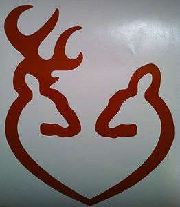 Browning Deer/Doe Heart 5.5x4.5 Choose from a variety of colors  