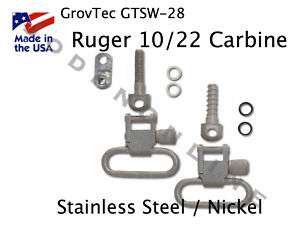 GrovTec Ruger 10/22 Sling Swivels SET Stainless Nickel  