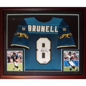  Mark Brunell Autographed Jersey   Teal #8 Deluxe Framed 
