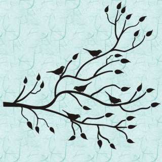 Spring Branches and Leaves With Birds Vinyl Wall Decal Home Decor 