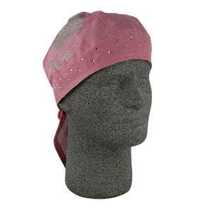 Highway Honeys Pink Skull Doo Rag Sweatband Headwrap  