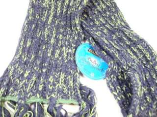   scarf soft Knitted green dark purple Twist Braid design Acrylic  