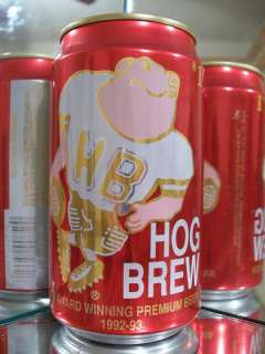 HOG BREW 1992 93 PIG OLD BEER CAN  