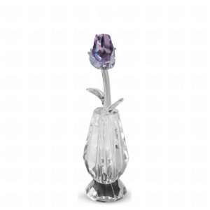  Crystal Purple Rose Bud in Vase 