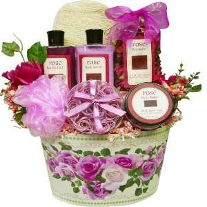   Gift Baskets Mums English Rose Garden Spa Bath and Body Gift Set