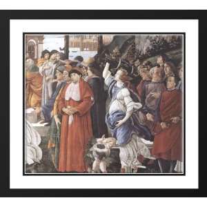 Botticelli, Sandro 22x20 Framed and Double Matted The Temptation of 