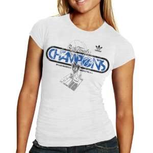   2011 NBA Champions Ladies Time Machine T Shirt   White Sports