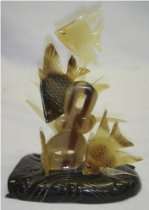   Sumi e Gift Shop   Angel fish statue   hand carved water buffalo horn