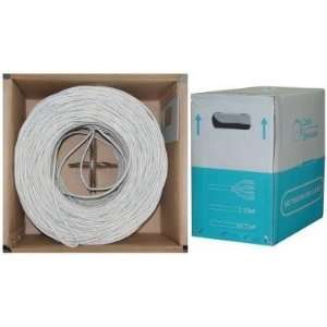, Bulk Cable, Solid, 500MHz, 23 AWG, White, 1000 ft. CAT 6 Cable Bulk 
