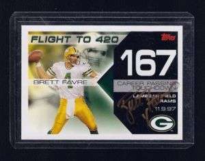 PACKERS Brett Favre signed card AUTO 2007 Topps 420TD AUTO Autographed 