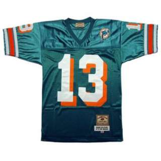 Dan Marino #13 Miami Dolphins Green Sewn Throwback Mens Size Jersey 