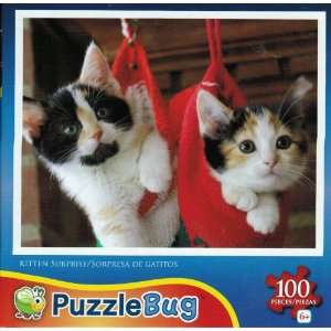  PuzzleBug 100 Piece Jigsaw Puzzle   Kitten Surprise Toys & Games
