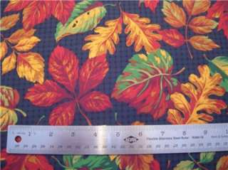 New Fall Leaves Fabric BTY Gold Red Green Autumn  