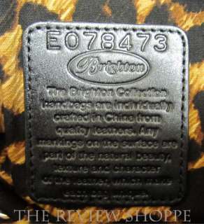 Brighton Nichelle Nylon Patent Croco Shoulder Bag Tote, Black  
