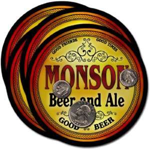  Monson, ME Beer & Ale Coasters   4pk 