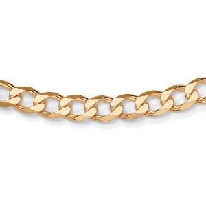   Yellow Gold over Sterling Silver 22 inch Curb Chain (9 mm) Jewelry