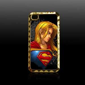 Superwoman Printing Golden Case Cover for Iphone 4 4s Iphone4 Fits At 