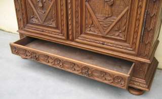 REF # 8048   Authentic French Armoire from Brittany   Magnificent 