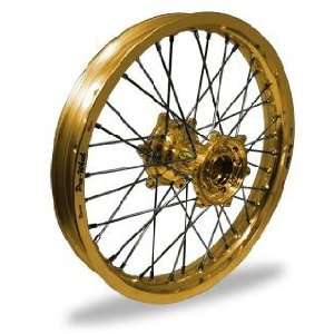 Pro Wheel Supermoto Rear Wheel Set   17x5.00   Gold Rim/Gold Hub 27 