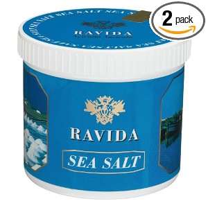 Ravida Sea Salt, 17.8 Ounce Tubs (Pack of 2)  Grocery 