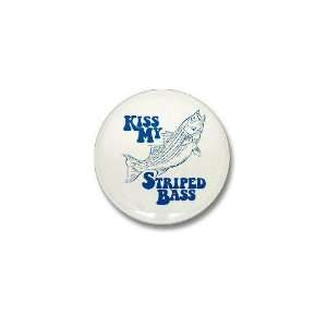  Kiss My Bass Funny Mini Button by  Patio, Lawn 