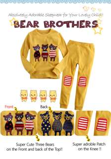 NWT VaenaitBaby Baby&Toddler Kids Boy Girl Sleepwear Pajama Set Bear 