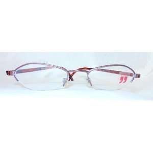 Zoom (C123) Semi Rimless Burgundy Metallic Frame Reading Glasses, +1 