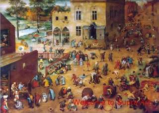 Childrens Games 1560 Pierre Bruegel repro oil painting  