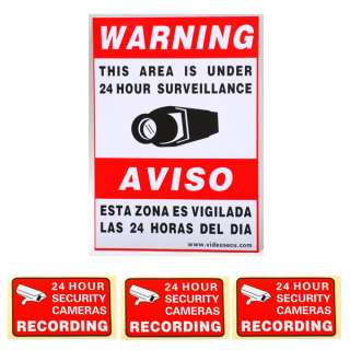 Security Camera Surveillance Stickers Signs Decals bse  