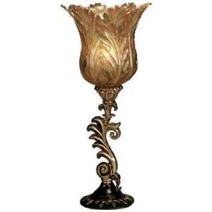    Hand Made Gold Tulip Bloom Accent Table Lamp