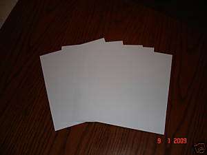 plain white sheet styrene 5 sheets 8X10 .020  
