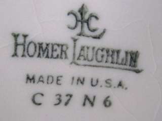1937 Set of 6 Homer Laughlin Deco Style 5.75 Bowls  