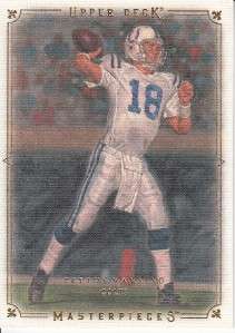 Lot 2008 UD Masterpieces #68 Peyton Manning Colts  