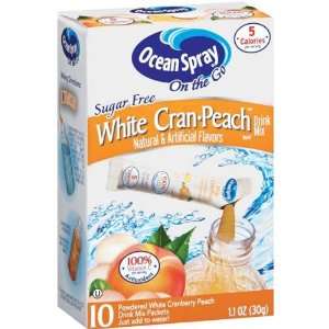 Ocean Spray on the Go Sugar Free White Cran peach 10 Per Box  