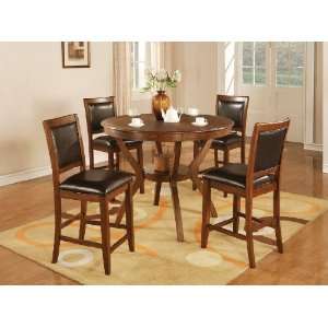  Coaster 5 Piece Nelms Round Counter Height Dining Set in 